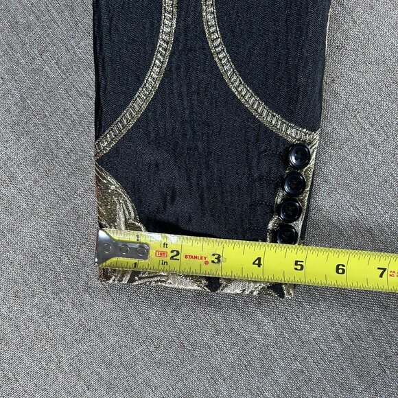 Cielo Single Breasted Blazer Tuxedo Jacket Men's 40R Black Gold Floral NWT - Picture 13 of 13